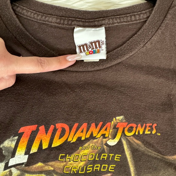M&M Indiana Jones And Chocolate Crusade Official T-shirt AUTHENTIC SIZE L - Picture 3 of 3
